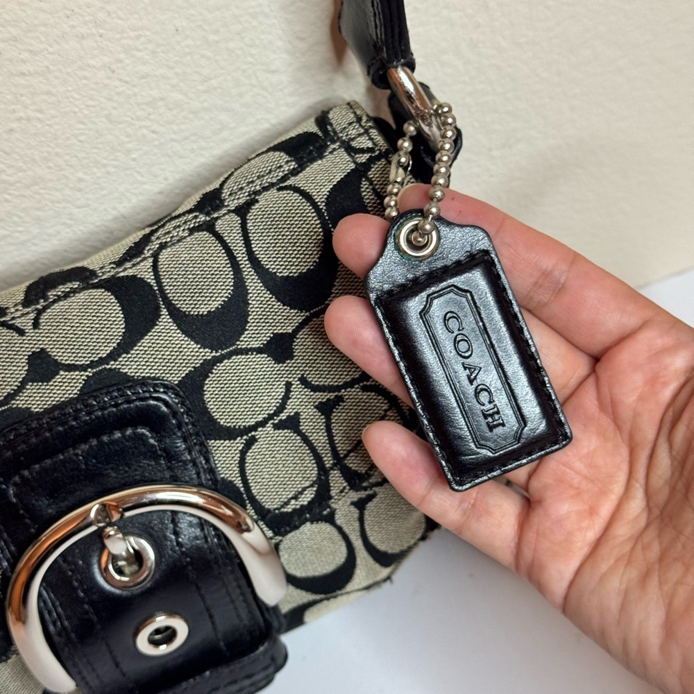 Coach Y2K Signature Monogram Black/Grey Small Shoulder Bag - Picture 4 of 13